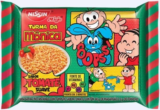 Nissin Miojo Turma da Mônica Tomate Suave 80g