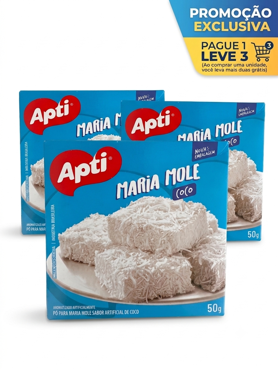 Maria Mole de Coco Apti 50g PROMOÇÃO PAGUE 1 LEVE 3