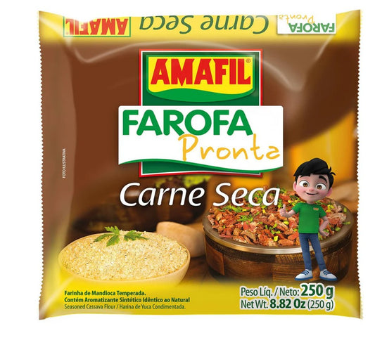 Amafil Farofa Pronta Carne Seca 250g