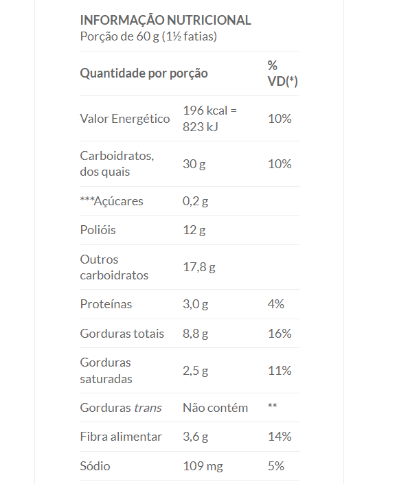 Bolo sabor laranja Zero açúcar Casa Suíça 280g