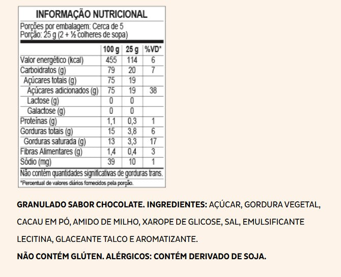 Granulado de chocolate Dori 120g