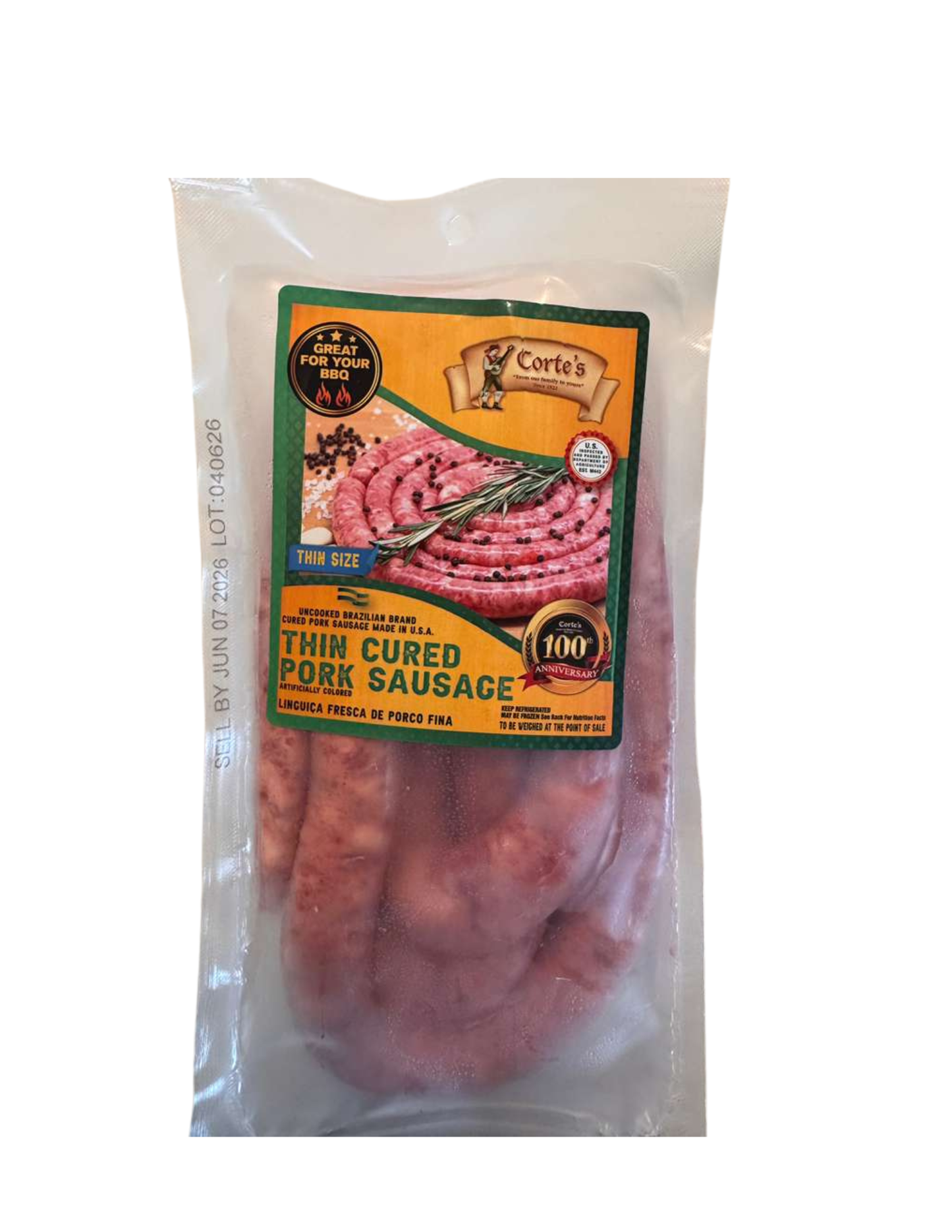 Cortes Linguica Fresca de Porco fina 1.5lb