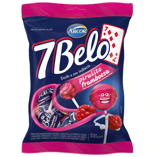 Pirulito 7Belo Arcor framboesa 500g