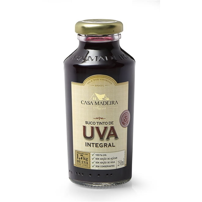 Suco de Uva integral - Casa Madeira 250ml / Grape Juice