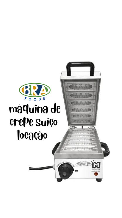 Locação de Máquina de Crepe Suíço - entrar em contato conosco pelo WhatsApp